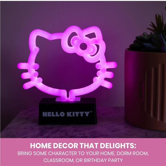 Hello Kitty | Accents | Sanrio Hello Kitty Face And Bow 65 Inch Led Neon Mood Light | Poshmark